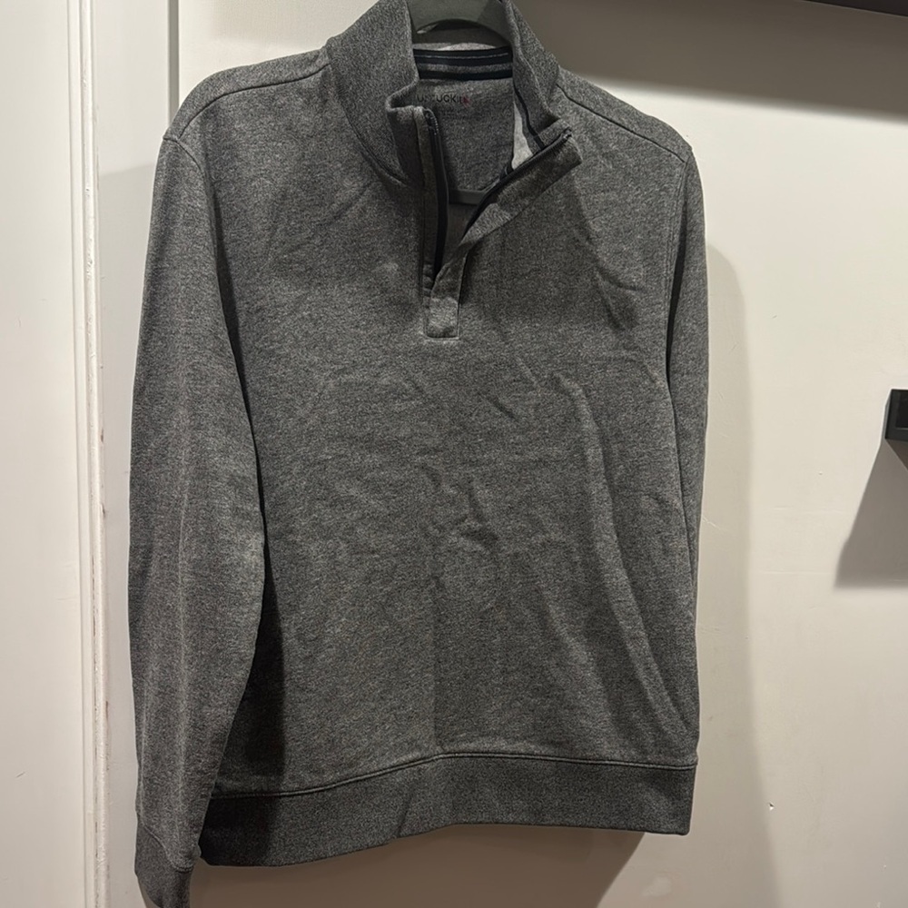 Untuckit Gray Quarter-Zip Pullover - image 1